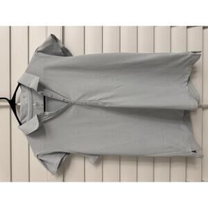 CALIA Women's Honeycomb Flutter Sleeve Golf Polo light blue size XL